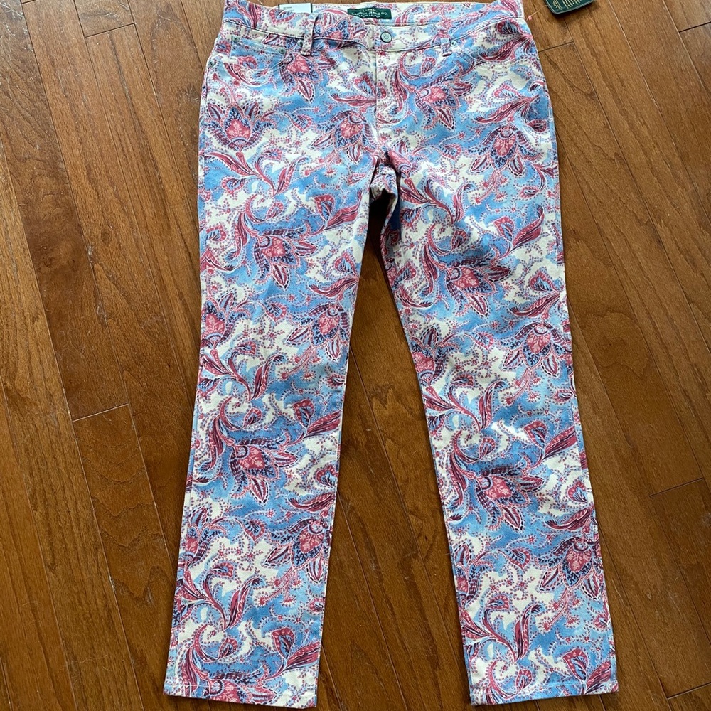 NWT LRL Lauren Jeans Co. Paisley Modern Ankle Pant